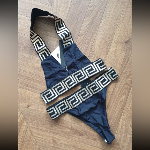 gold and black bikini new with tags size 6 - Picture 2 of 3